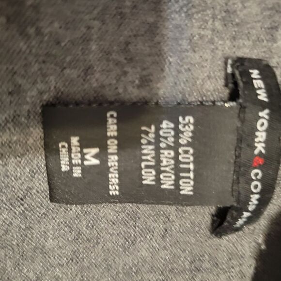 New York & Co. Gray 3/4 Sleeve Shawl Collar Open Front Long Cardigan Size M - Picture 10 of 14